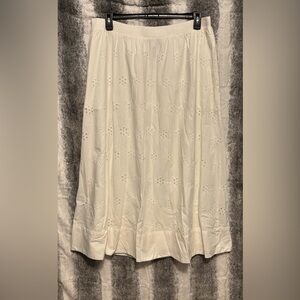 A New Day White Eyelet Skirt - Lightweight Cotton size XL